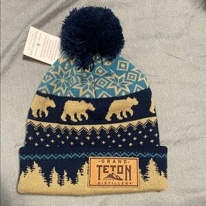 Grand Teton Kids Blue and Tan Winter Hat
